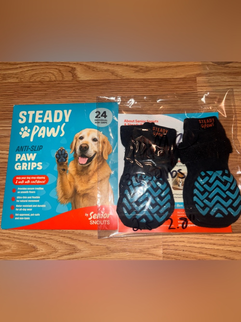 Steady paws set for large dogs- Anti-Slip Paw Grips for Dogs - grip socks. NWT